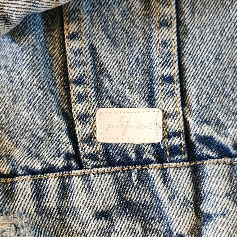 7 For All Mankind Distressed Denim Jean Jacket Kids Child Size 6